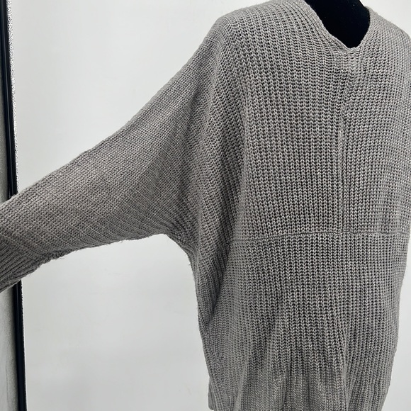 Say What? Gray Cardigan Thigh Length Sweater Women's sz. M - Picture 3 of 8